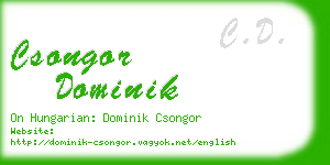 csongor dominik business card